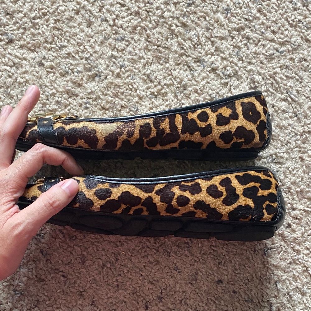 Michael Kors Animal Print Flats with Gold Accent - Picture 9 of 14